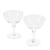 Etched star coupe glasses (set of 2) - Clear