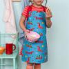 Wipeable cotton children's apron - Sunny Sausage Dog