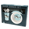 Children's melamine dinner set (5 pieces) - Sharks