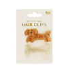 Hair clips (set of 2) - Dog and bone