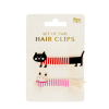 Hair clips (set of 2) - Cats