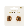 Mini hair claw clips (set of 2) - Brown bears