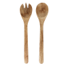 Mango wood salad server set