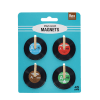 Mini music media magnets (set of 4) - Vinyl record