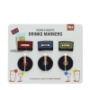 Music media drinks markers (set of 6) - Record and cassette