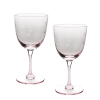 Etched star wine glasses (set of 2) - Pink