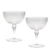 Vintage etched coupe glasses (set of 2) - Clear