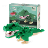 completed tyrannosaurus model alongside the packaging