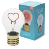 USB rechargeable light bulb lamp - Heart