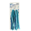 Bike streamers with blue and teal ribbons in a packaging