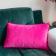 Pink Velvet Pom Pom Cushion