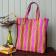 Recycled woven bag with side pocket 