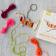 Stitch your own wooden keyring - Sausage Dog