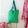 Two-tone cotton tote bag - Green
