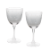 Etched star wine glasses (set of 2) - Clear