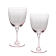 Etched star wine glasses (set of 2) - Pink