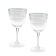 Vintage etched wine glasses (set of 2) - Clear