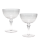 Vintage etched coupe glasses (set of 2) - Clear