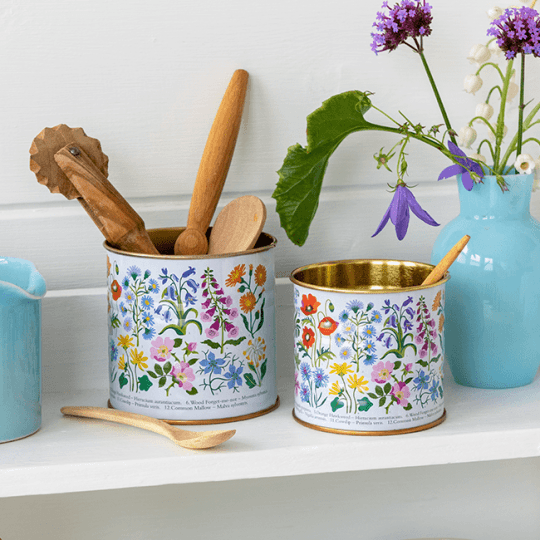 Wild flowers mini storage tins