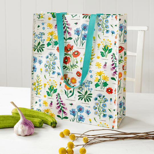 Wild flowers shopping bag