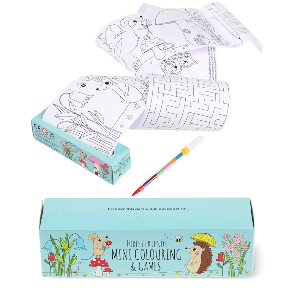 Rex London - Forest Friends Mini Colouring And Games - Product Main Image