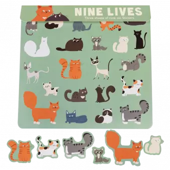 stickers 3 sheets on cats design