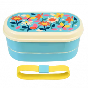 Butterfly Garden bento box with elastic strap removed
