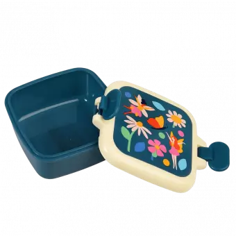Fairies In The Garden snack pot with lid unclipped
