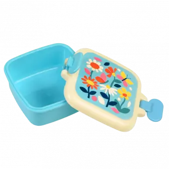 Butterfly Garden snack pot with lid unclipped