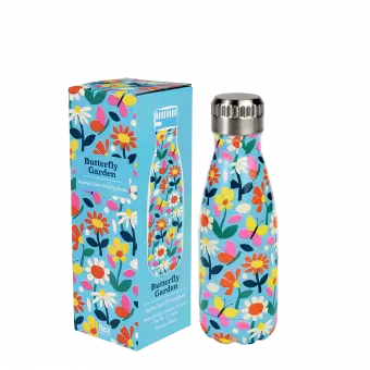 Butterfly Garden 260ml Stainless Steel Bottle out of box