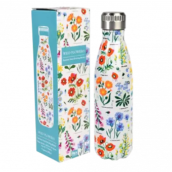 Wild flowers stainless steel drinking bottle 500ml out of box