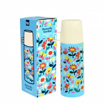 Butterfly garden flask and cup out of box