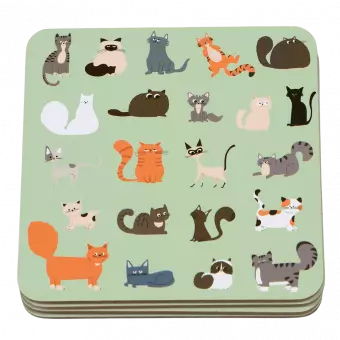 Nine Lives coasters (set of 4) stacked