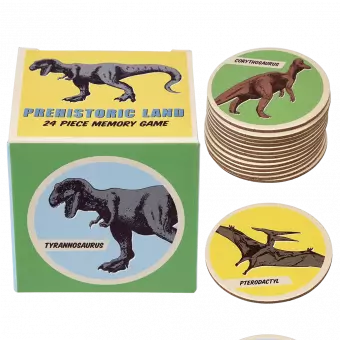 prehistoric land memory game with pieces