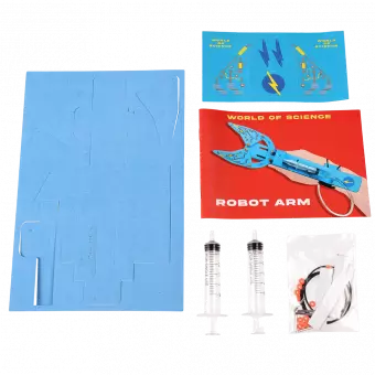 Robot arm kit components unpacked