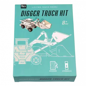 Hydraulic digger truck kit box front side