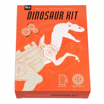 Motorised dinosaur kit box front side