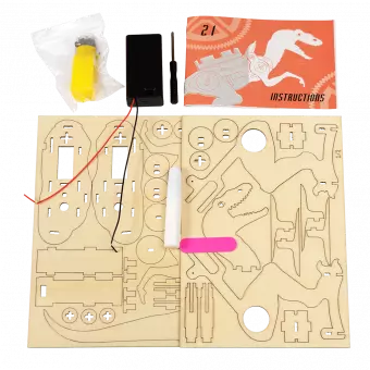 Motorised dinosaur kit components