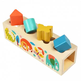 Wooden shape sorter toy shapes triangle circle butterfly square