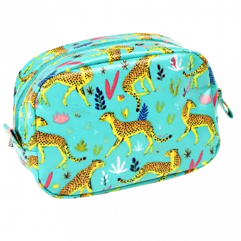 Cheetah makeup bag