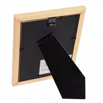 Wonders of Nature wooden frame back with stand folded out