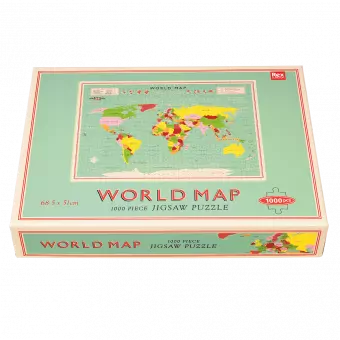 World Map puzzle box