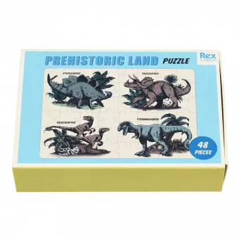 Prehistoric Land puzzle matchbox styled box