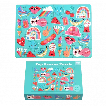 Top Banana completed puzzle with box