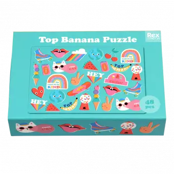 Top Banana puzzle matchbox style box