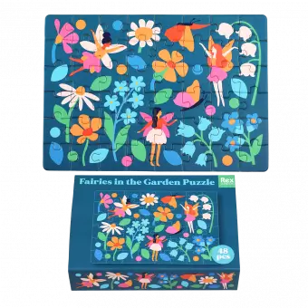 Fairies in the Garden completed puzzle with box