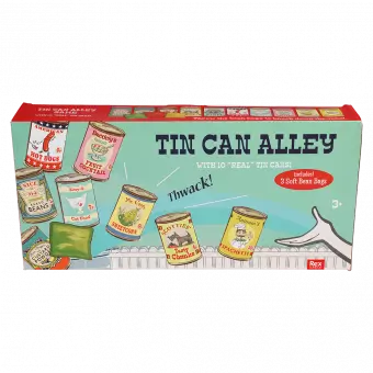 Traditional tin can alley game box
