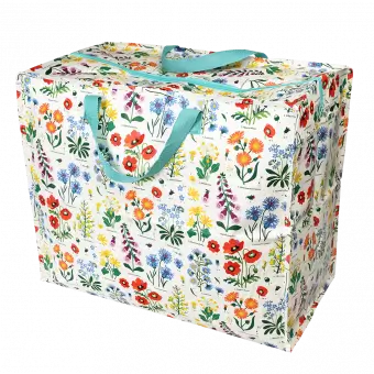 wild flowers jumbo bag, flowers design storage bag
