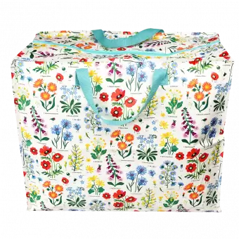 wild flowers jumbo bag, flowers design storage bag
