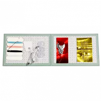 Shirt repair kit components: threads, safety pins, buttons, needle threader and needles